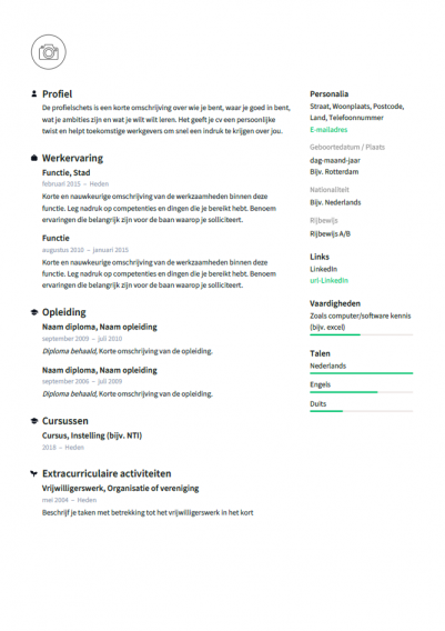 modern cv template 1