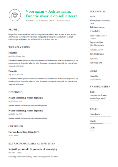 modern cv template 3