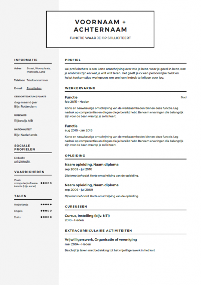 modern cv template 4
