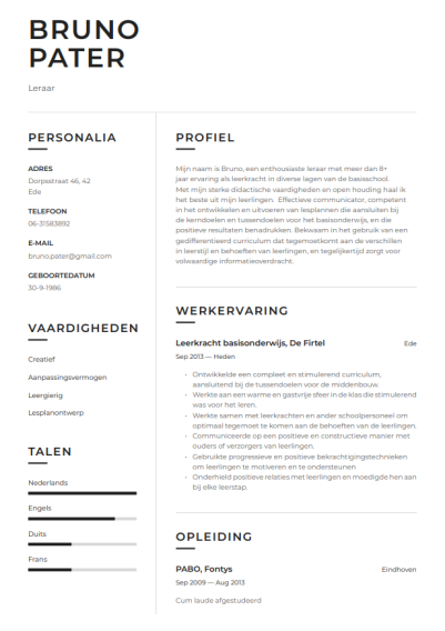 cv-voorbeeld-leerkracht cv-voorbeeld-leerkracht