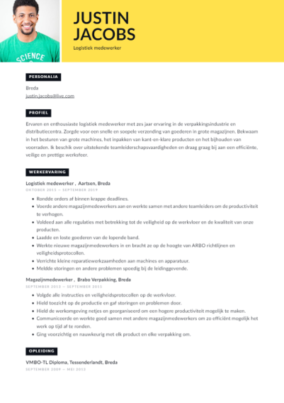 logistiek medewerker cv voorbeeld logistiek medewerker cv voorbeeld